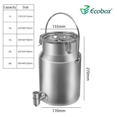 Ecobox Supermarket Stainless Food Grade Fusti Oil Liquid Drum Dispenser Container
