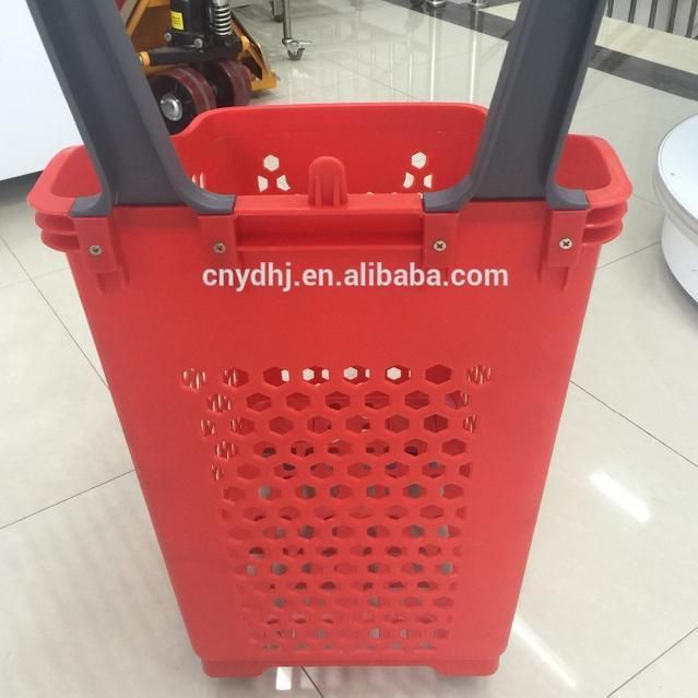 Large Size Supermarket Plastic Shopping Basket (ZC-18)