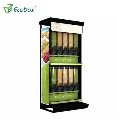 High Quality Ecobox Bulk Food Nuts Gondola Shelving Candy Shelves Display Shelf Metal Display Rack Supermarket Shelf for Stores