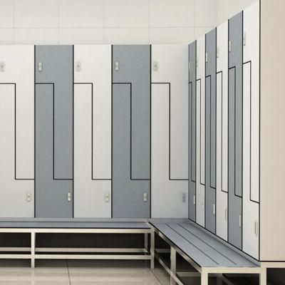 HPL Compact Laminate Hospital Storage Lockers for Sale Public Locker Room Bench