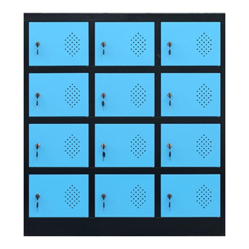 12 Door Metal Swimming Pool Cam Lock Garage Office Modular Locker Colorful Supermarket Locker