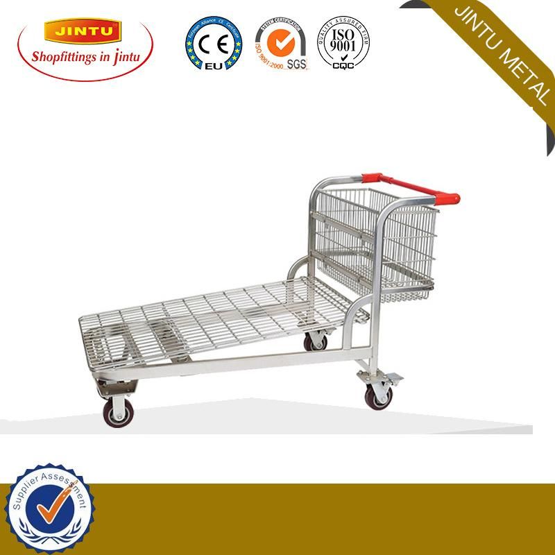 Supermarket Heavy Duty Transporter Warehouse Platform Trolley