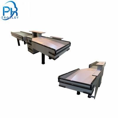 Customized Electronic Supermarket Checkout Counter, Check out Table