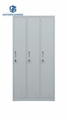 Metal Locker with 3 Doors Use for Office/School/Gym