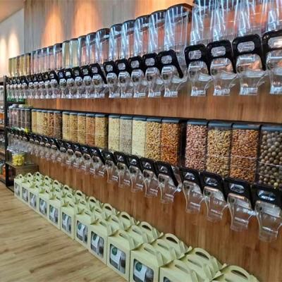 Plastic PC Cereal Dispenser Transparent Gravity Bin Bulk Food Dispenser