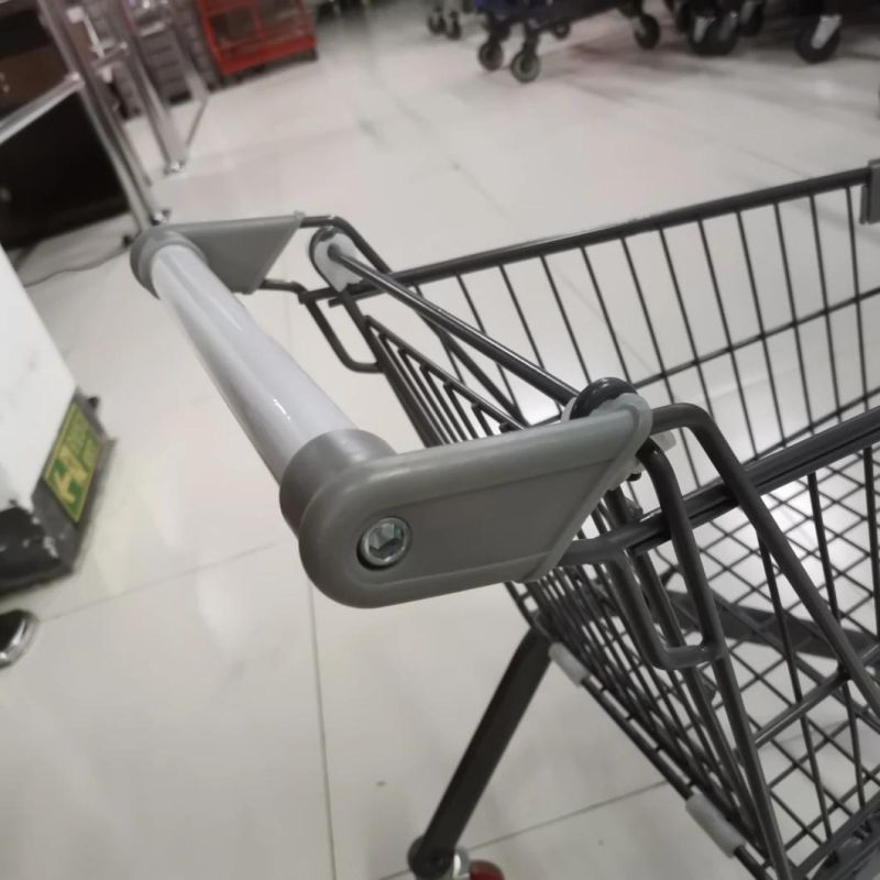 Cheap Supermarket Grocery Retail Store Stroller Trolley with Small Flag