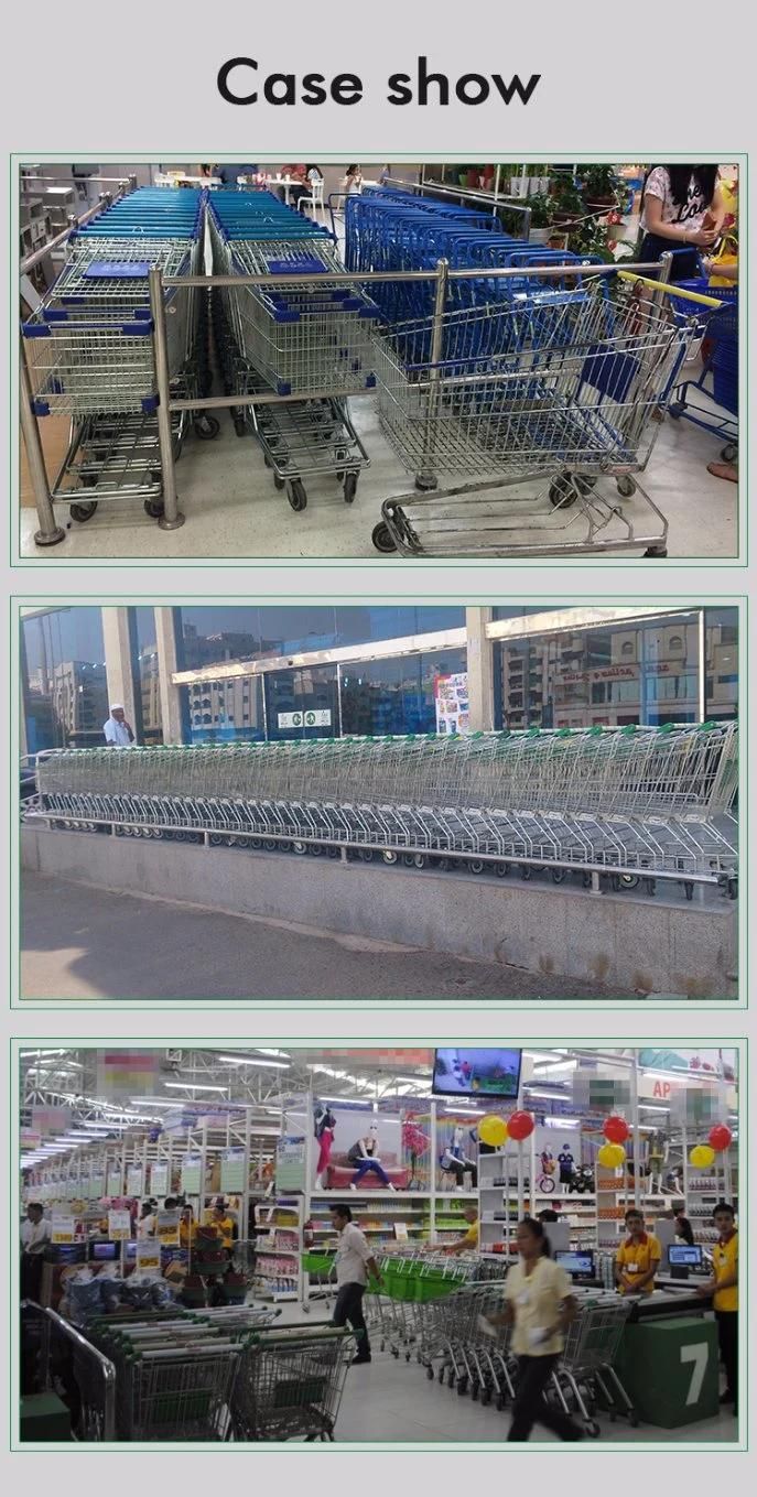 Whokwsale Supermarket Shopping Trolley Carts with Casters
