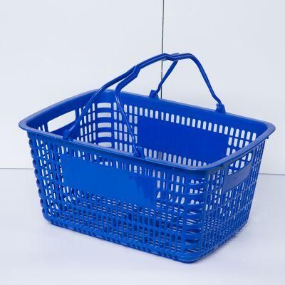 Red Blue Green Plastic Material Supermarket Shopping Basket