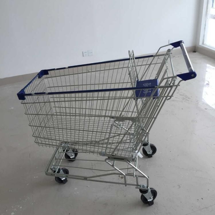 Metal Zinc Plated Shopping Cart Trolley Customized by Direct Factory