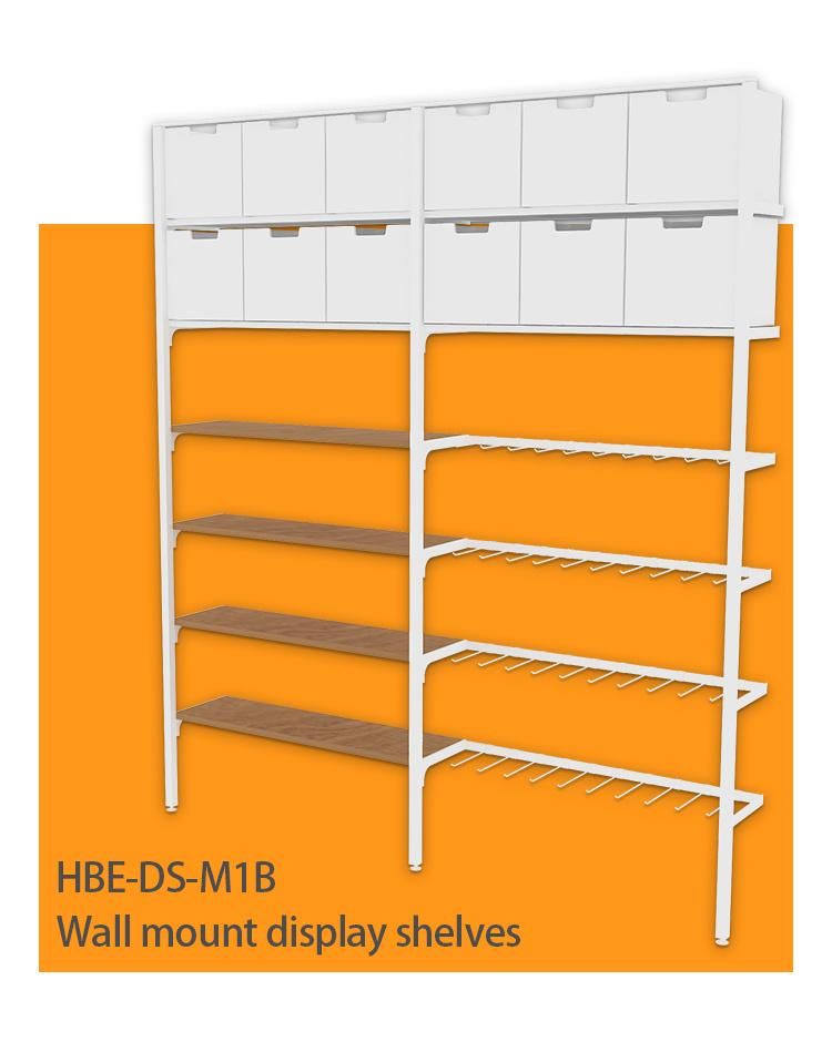 Department Store Cabinet Showcase Miniso Style Wooden Ladder Display Shelf