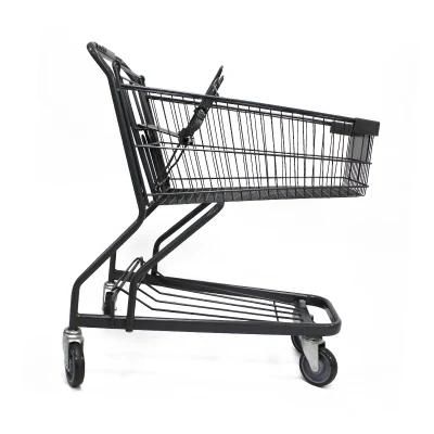 Japanese Style Supermarket Metal Shopping Cart Trolley with Wheels