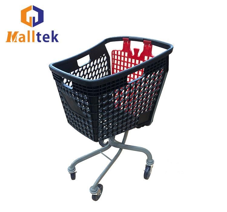 New PP Color Half Shopping Plastic Trolley for Chain Store and Supermarket