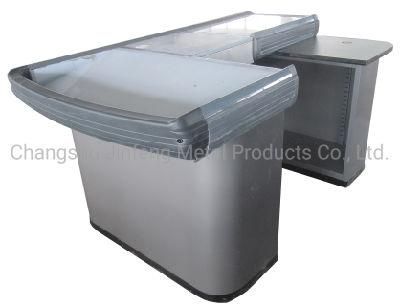 Supermarket Checkout Counter Retail Store Metal Cashier Counter Table