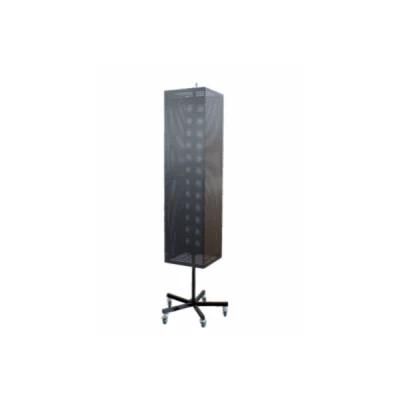 Movable Four Sides Perforated Back Panel Display Rack with Five Wheels