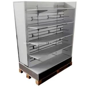 CY032-China Manufactured Customized Modern Designed Metal Frame Wooden Supermarket Retail Display Shelf