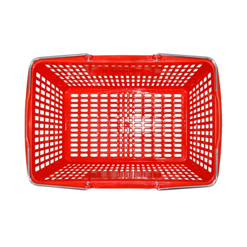 Supermarket Plastic Basket with Handles Manufacturer