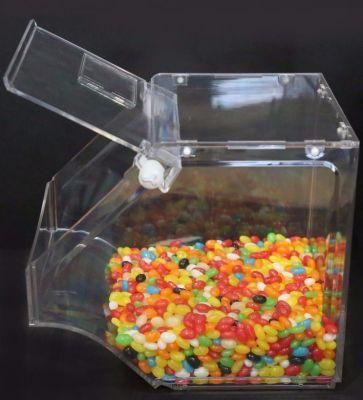 Clear Surface Supermarket Machine Dry Bulk Candy Bins