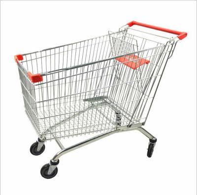 European Best Seller Supermarket Shopping Trolley Cart 210L