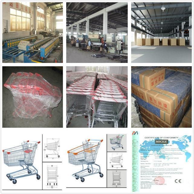 Made in China Plastic Shopping Cart Powder Coating Shopping Trolley