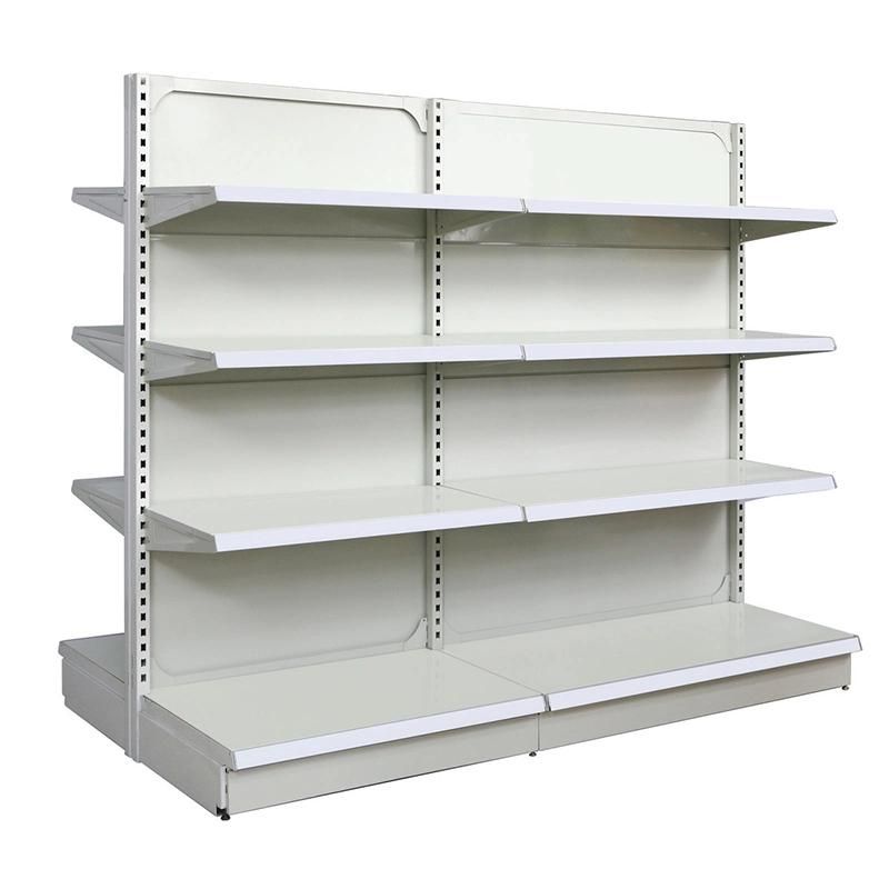 New Solid Grain Design for Fruit Gondola Supermarket Wood Shelf