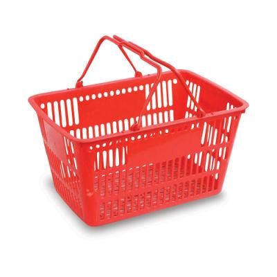 28L-32L Plastic Supermarket Shopping Baskets for Storage