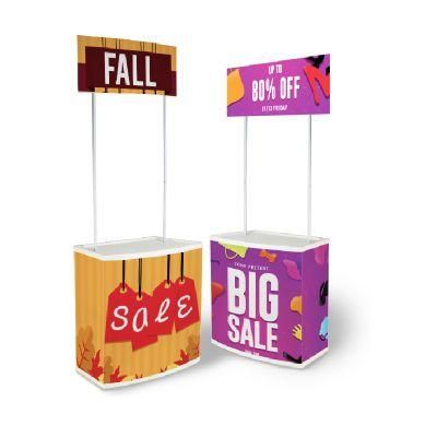 ABS/PP/PVC Promotional/Promotion Table Counter Booth Display