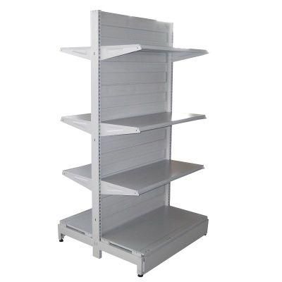 Double-Sided Concave-Convex Back Panel Shelf Metal Supermarket Gondola Shelf