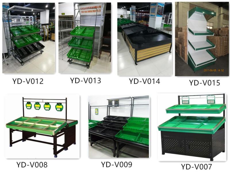 Single Side Stainless Steel Vegetable Display Rack