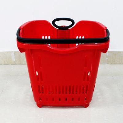 Plastic Rolling Shopping Basket Manufacturer