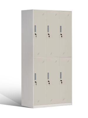 2 Layers 6 Door Steel Locker Metal School Lockers Manufacturers