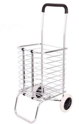 Factory Wholesale Two Wheeled Ultra Light Aluminum Alloy Folding Shopping Cart