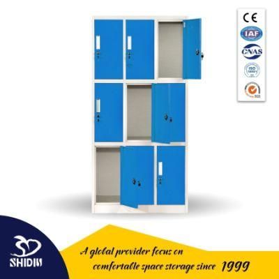 9 Compartment in Steel Locker Tall Metal Storage Locker Cabinet