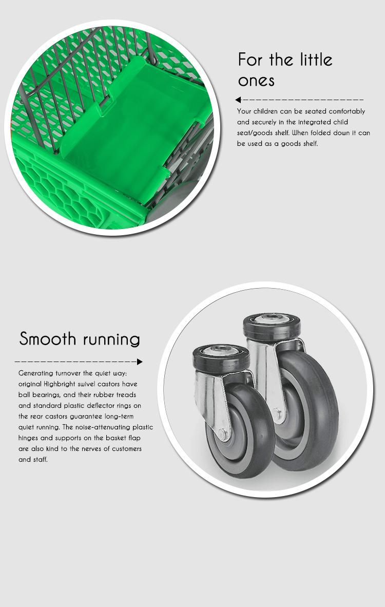 The Hottest Plastic Shopping Trolley Cart with Heavy Duty