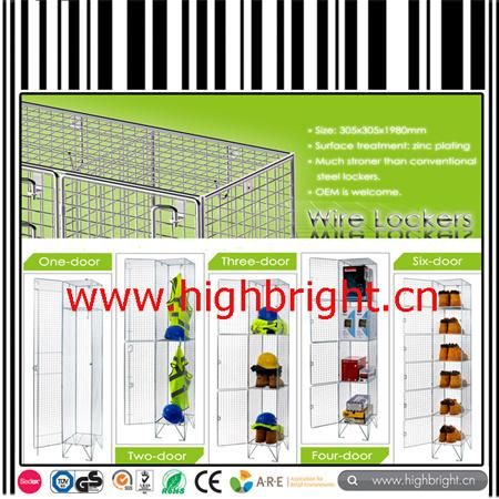 School Cold Rolled Steel Wire Mesh Storage Locker