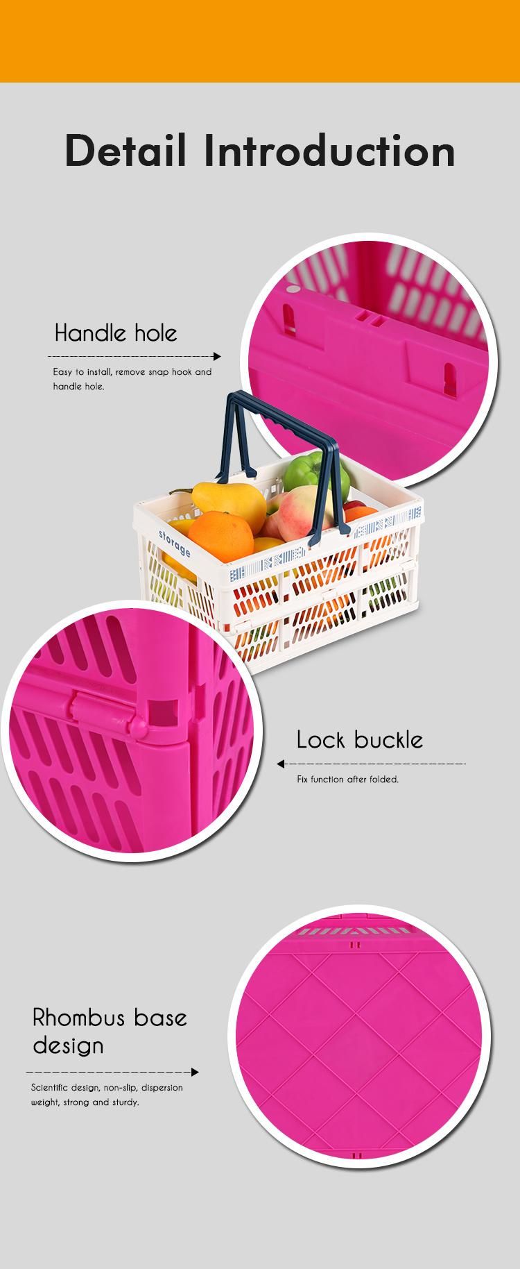 High Quality Supermarket Plastic Basket
