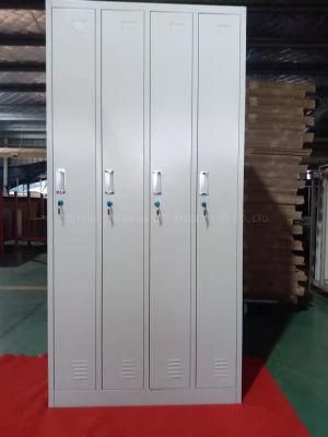 4 Garments Storage Employee Locker with Hanging Rod and Shelf