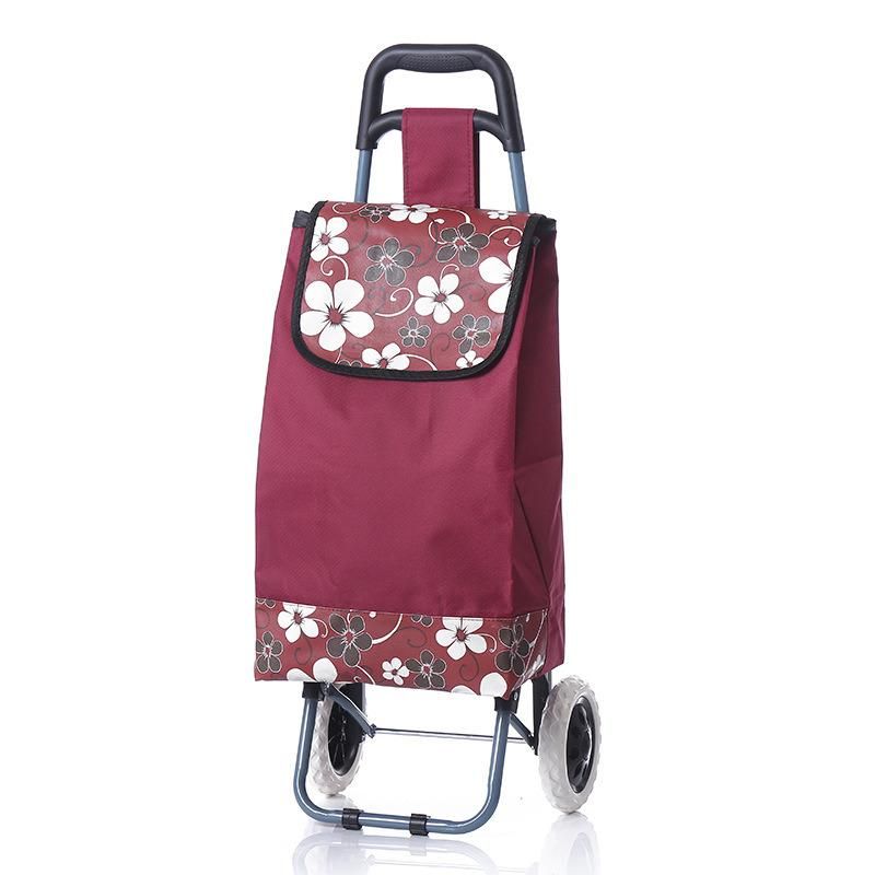 Wholesale Two Wheels Foldable Oxford Cloth Trolley Shopping Cart