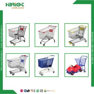 Galvanized Shopping Cart Manufacturer Grocery Trolley