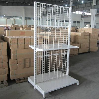 High Quality Wire Mesh Back Supermarket Shelf Retail Shelving