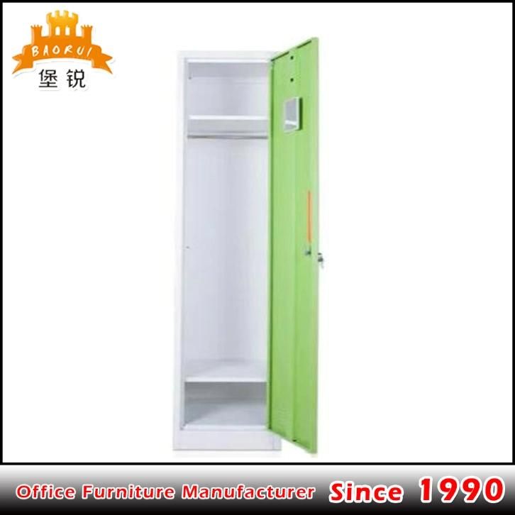 Fas-009 Single Door with Hanging Rod & Shelves Steel Clothes Cabinet Wall Locker