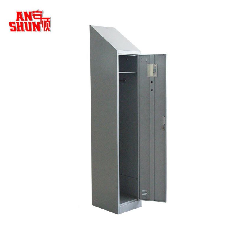 1 Tier Slopping Top Gym School Lockers for Sale Steel Wardrobe