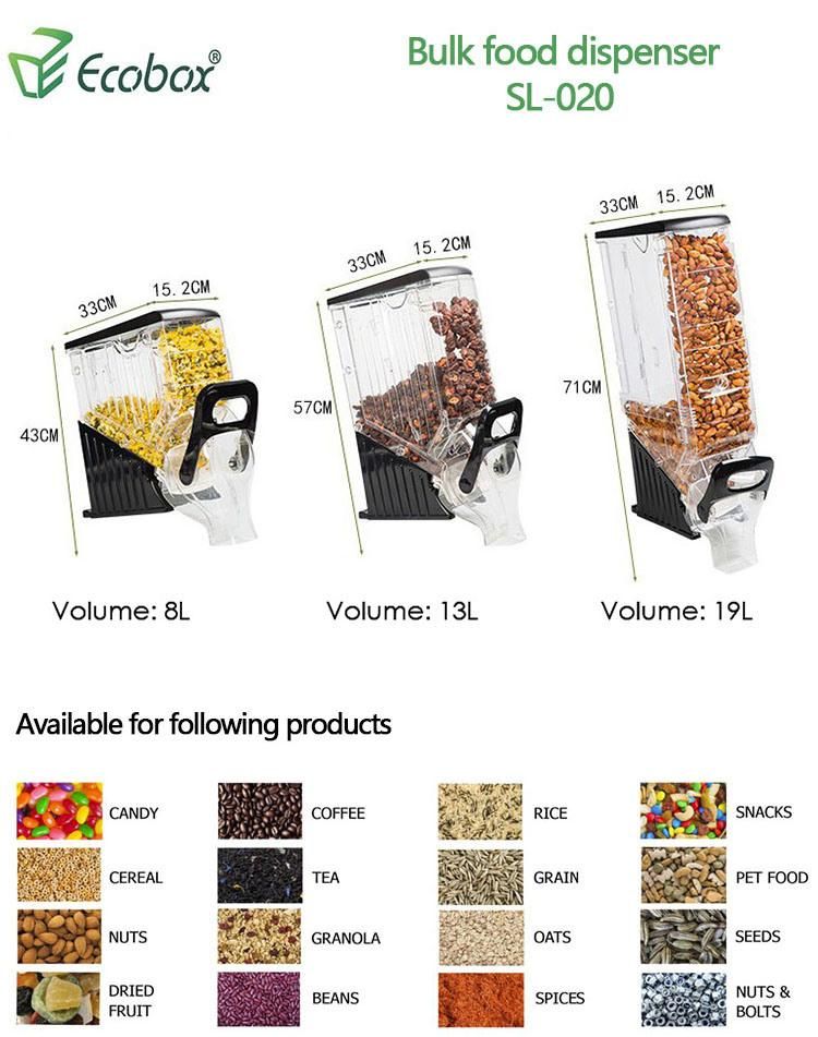 Factory Supply Food Grade Bulk Food Dispenser Gravity Bin Candy Nut Dispensers for Supermarket
