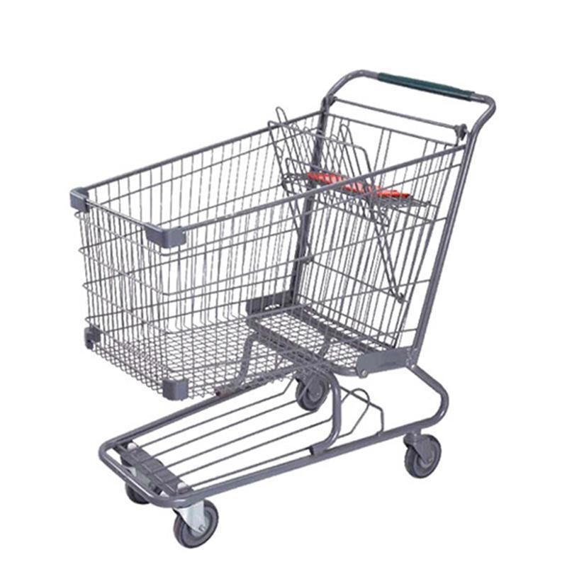 High Quality Large Style Customized Supermarket Metal Shopping Trolley Cart