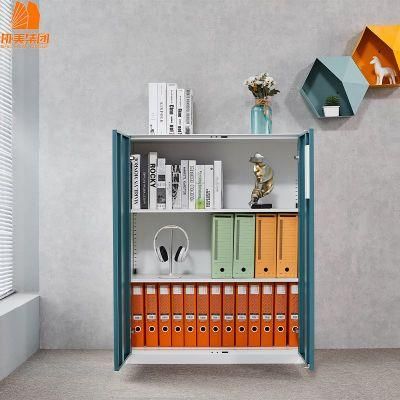 Home Design 2 Door Meal Cabinet Steel Cupboard for Book Storage