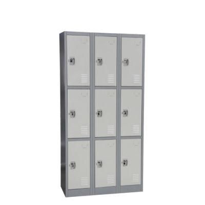 9 Door Locker/9 Door Metal Locker/Gym Room Top Quality Staff Locker Steel School Wardrobe