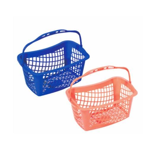 New Design and Reliable Arc Plastic Shopping Basket with One Handle