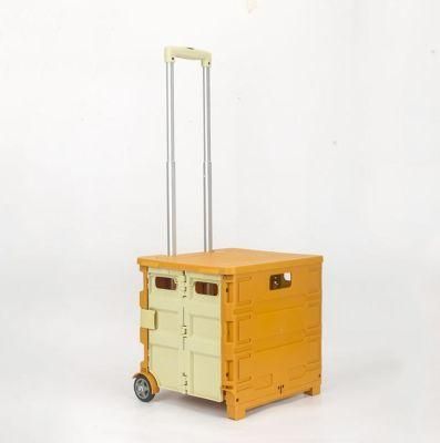 Hot Sale Supermarket Plastic Portable Foldable Luggage Cart Cheap Price