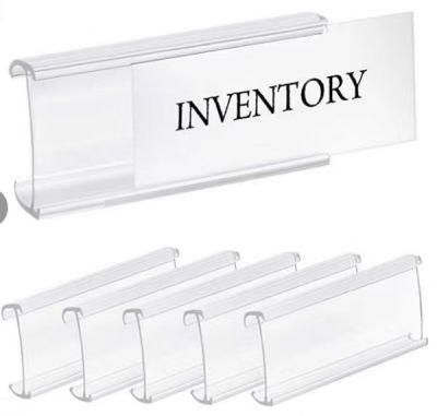 Wholesale PVC Pricing Label Holder for Wood Shelf Glass Shelves