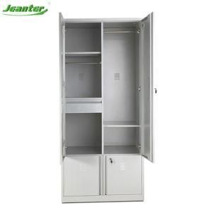 Small Storage Compartments Open Locker with Welded Hooks Shelves