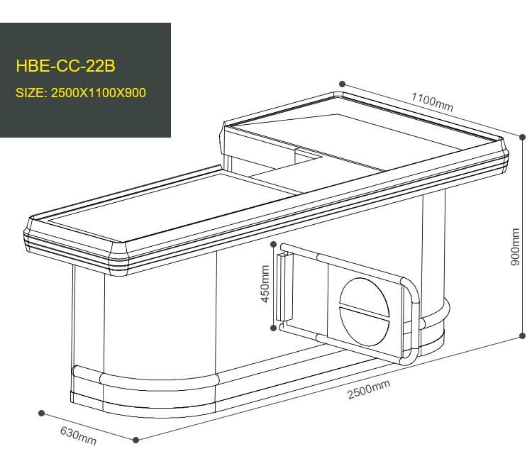 Automatic Supermarket Cashier Equipment Electronic Checkout Counter